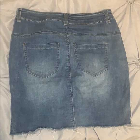 High Waist Denim Skirt - Picture 2 of 2